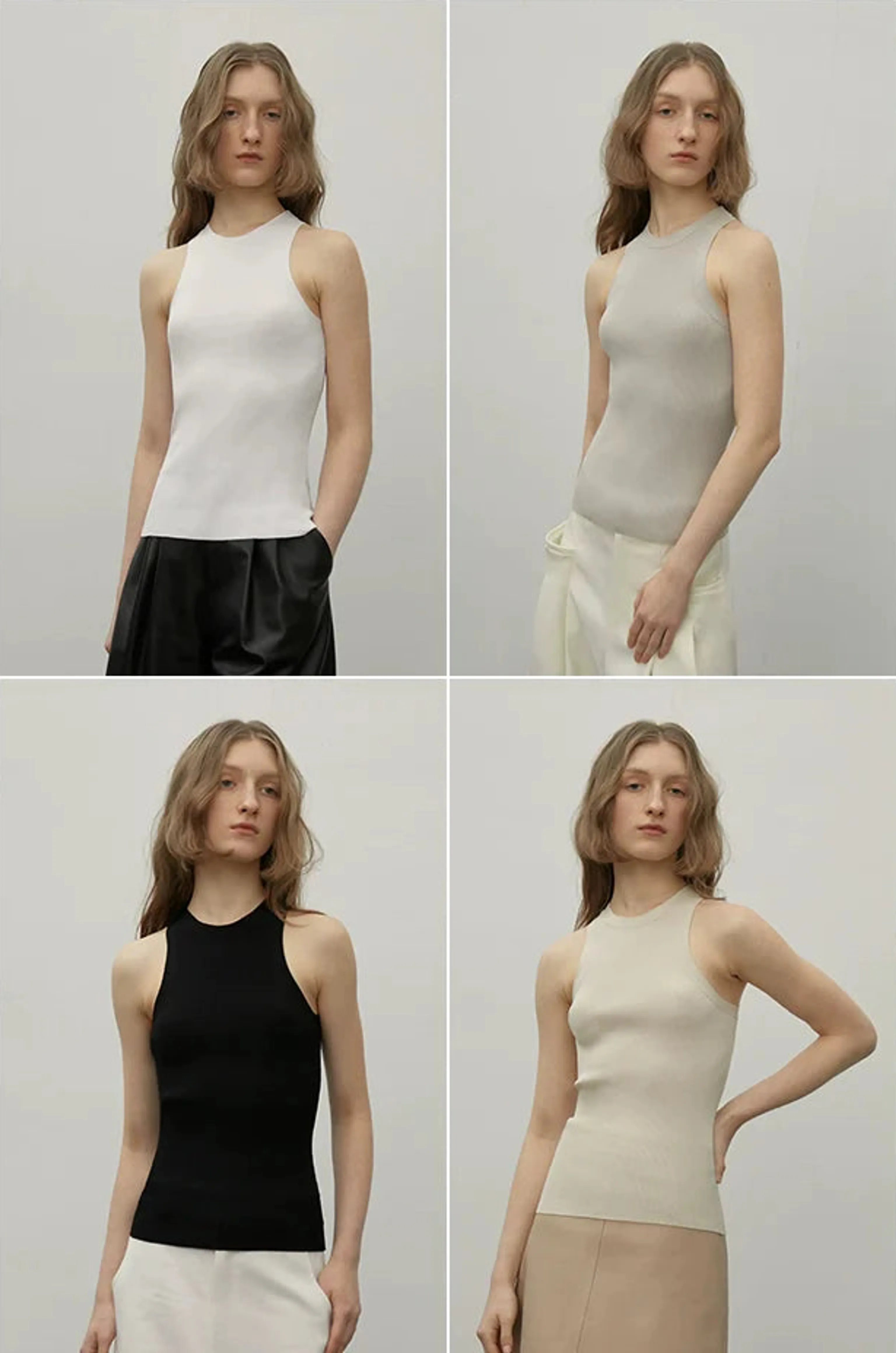 Ribbed Halter Knit Vest - Image 2