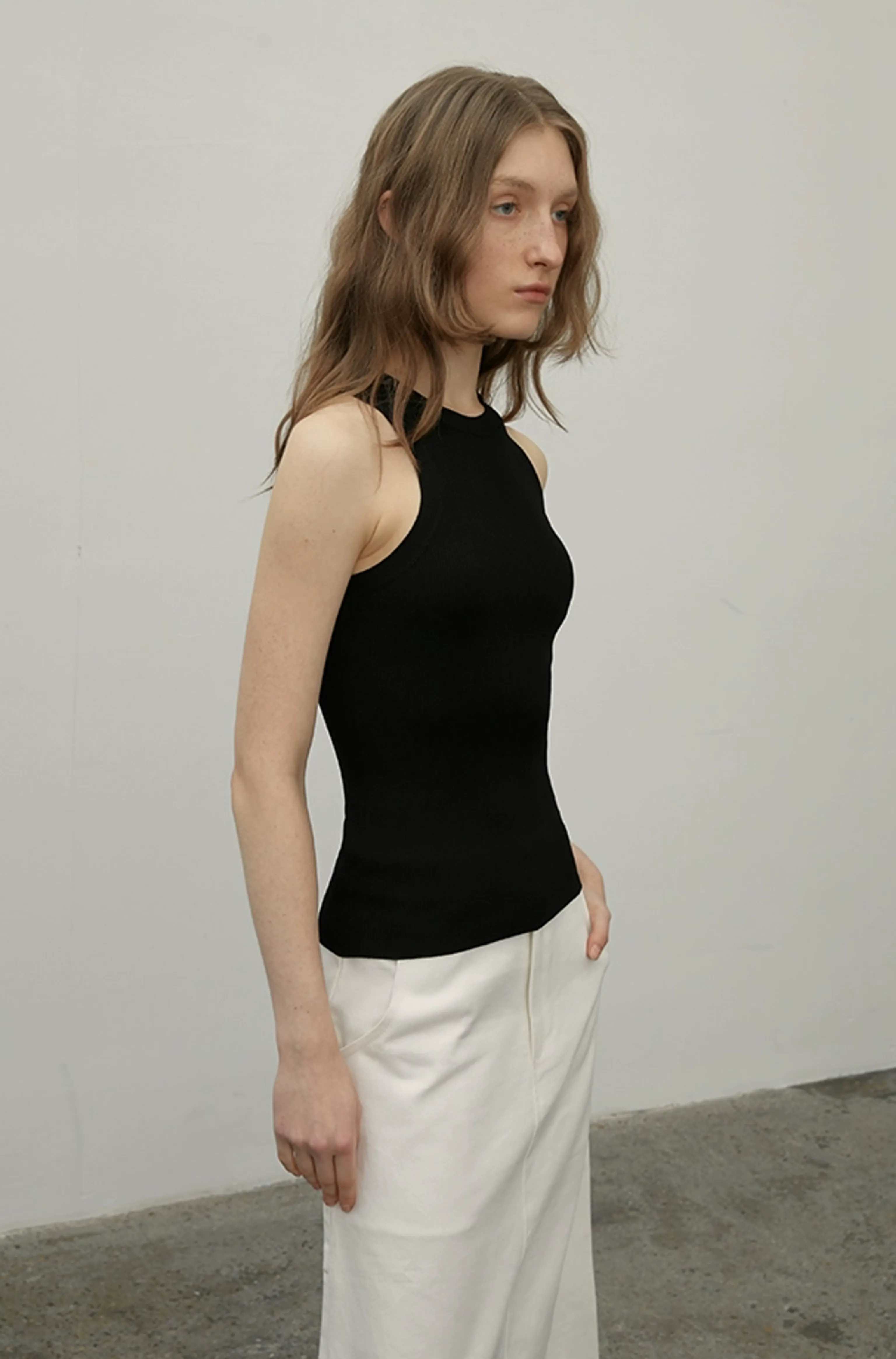 Ribbed Halter Knit Vest - Image 5