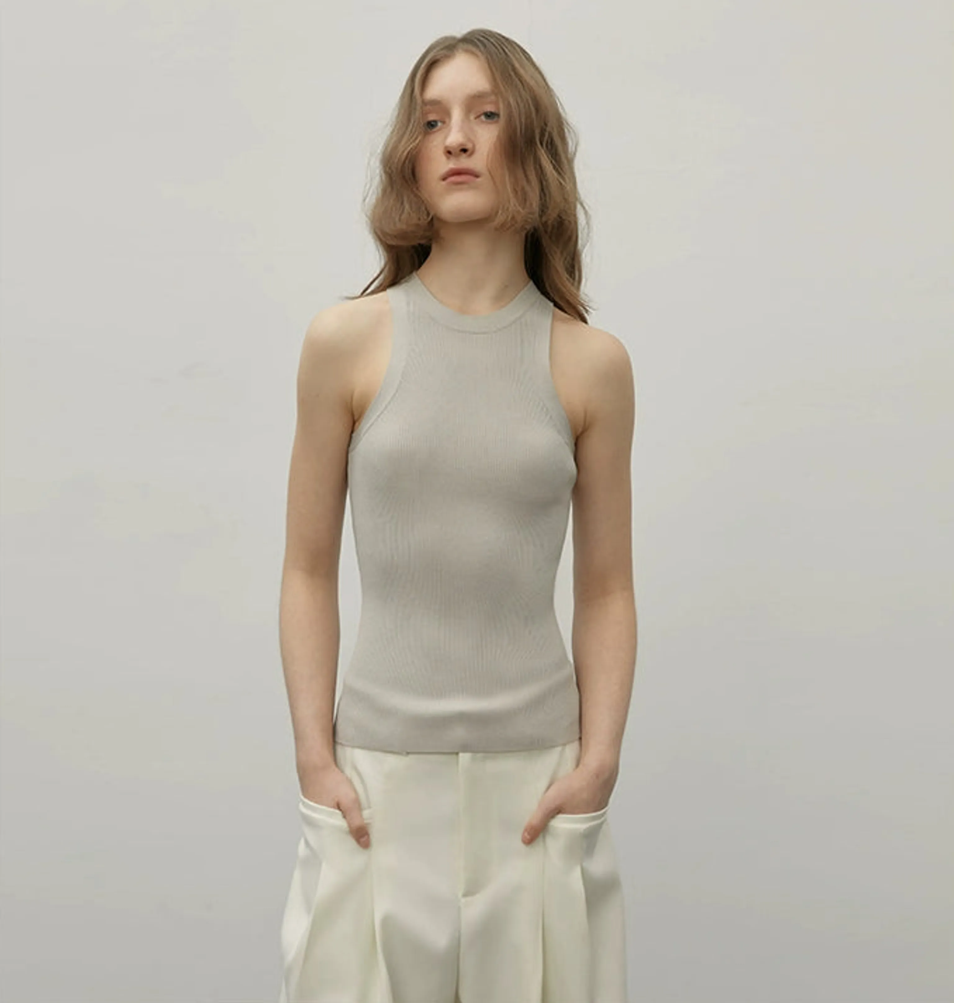Ribbed Halter Knit Vest - Image 8