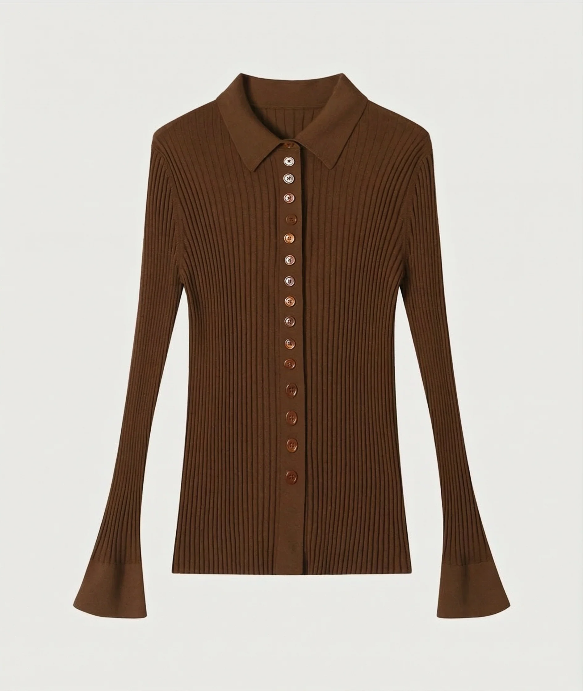 Ribbed Knit Cardigan - Image 7