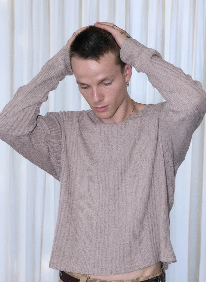 Ribbed Knit Long Sleeve Top - Image 6