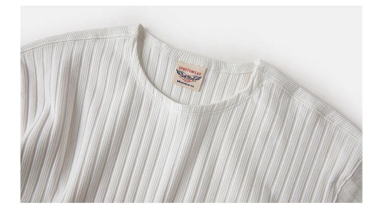 Ribbed Knit Slim T-Shirt - Image 7