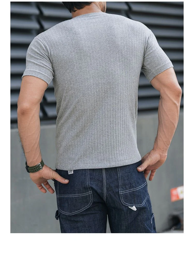 Ribbed Knit Slim T-Shirt - Image 8