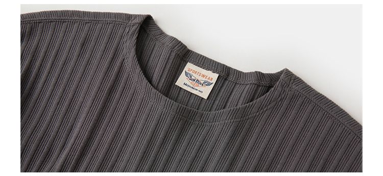 Ribbed Knit Slim T-Shirt - Image 9