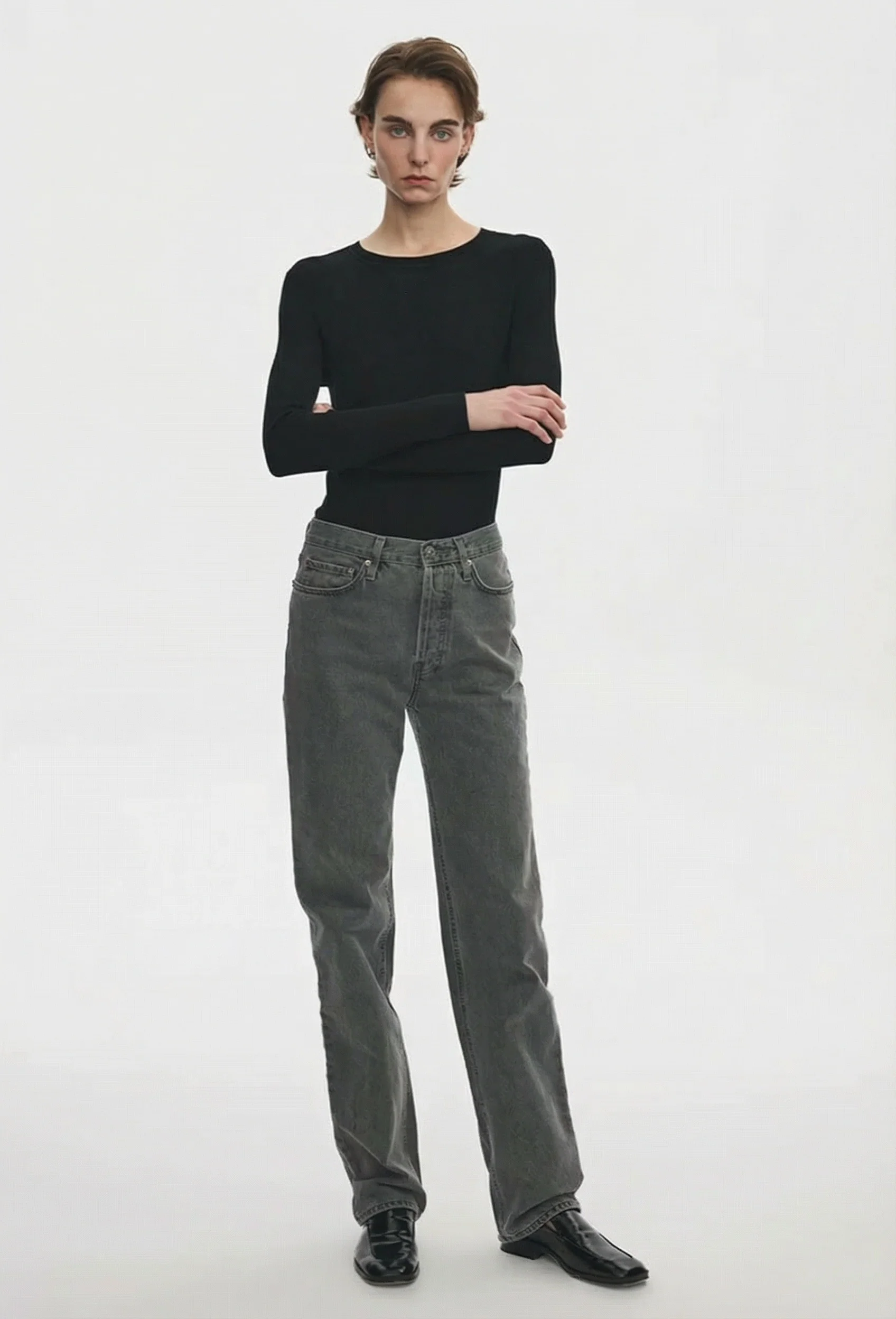 Ribbed Long Sleeve Top - Image 2