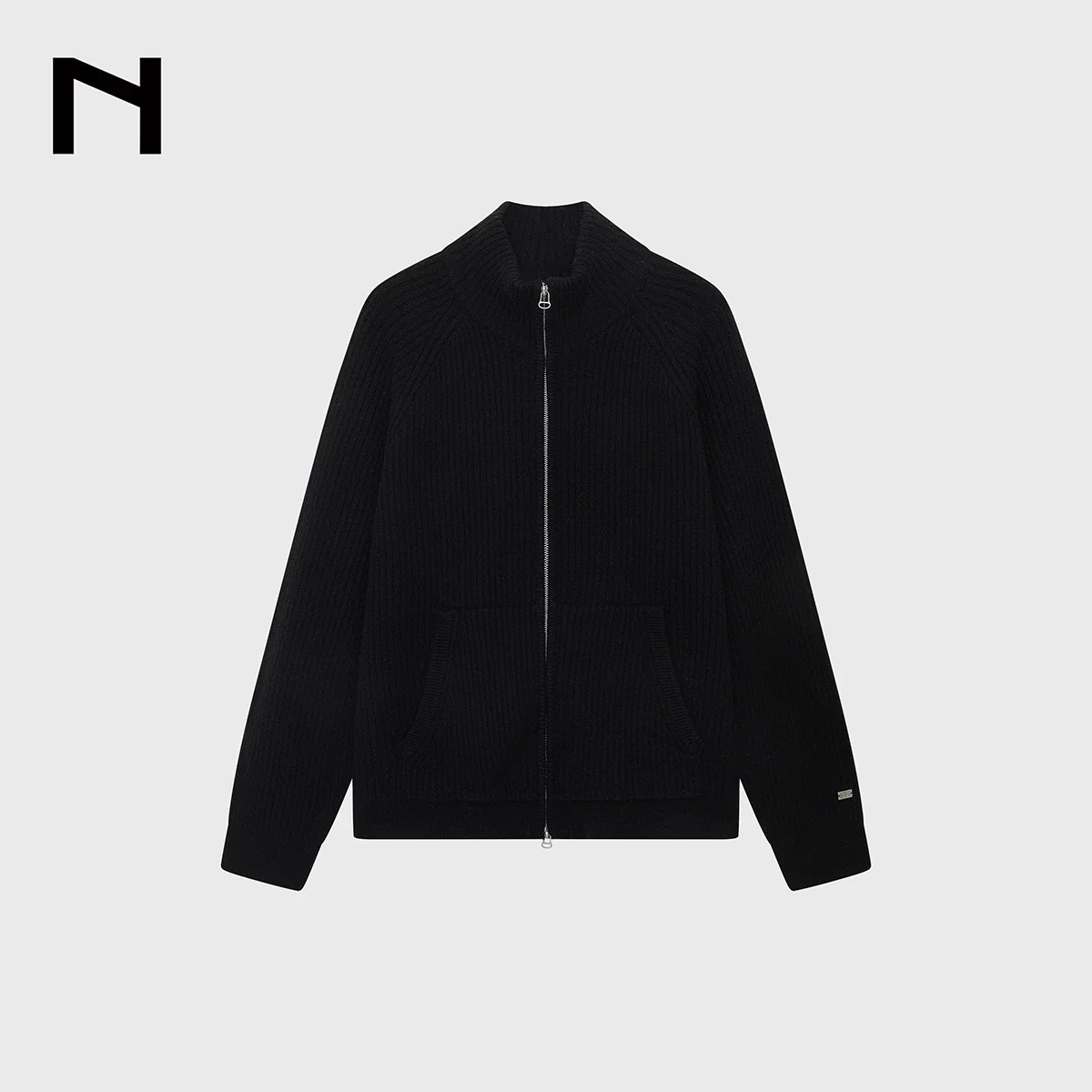 Ribbed Merino Raglan Zip Cardigan - Image 7