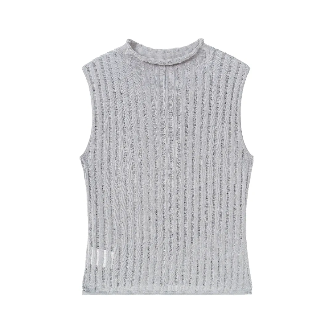 Ribbed Mock-Neck Cropped Tank - Image 6