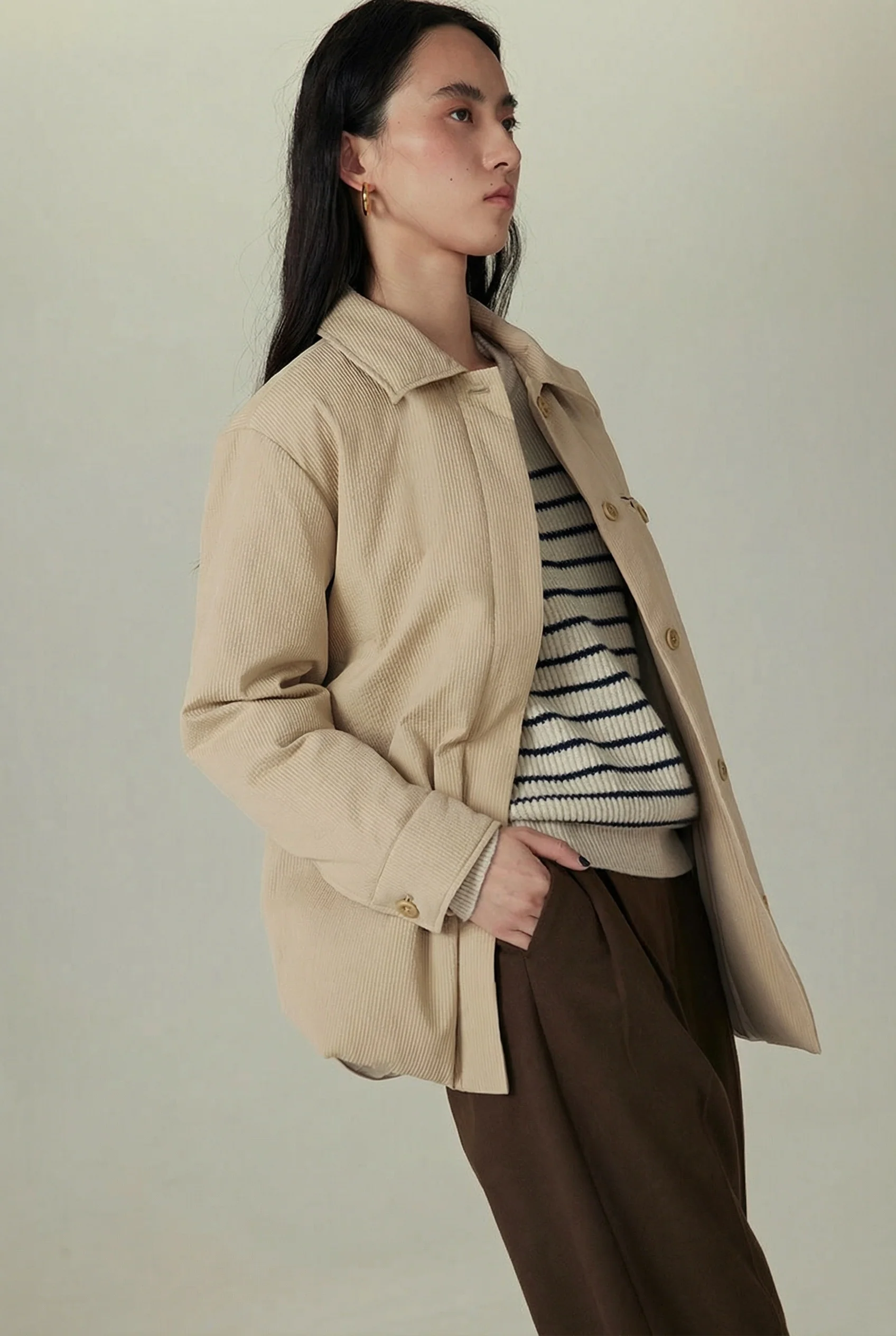 Ribbed Shirt Jacket