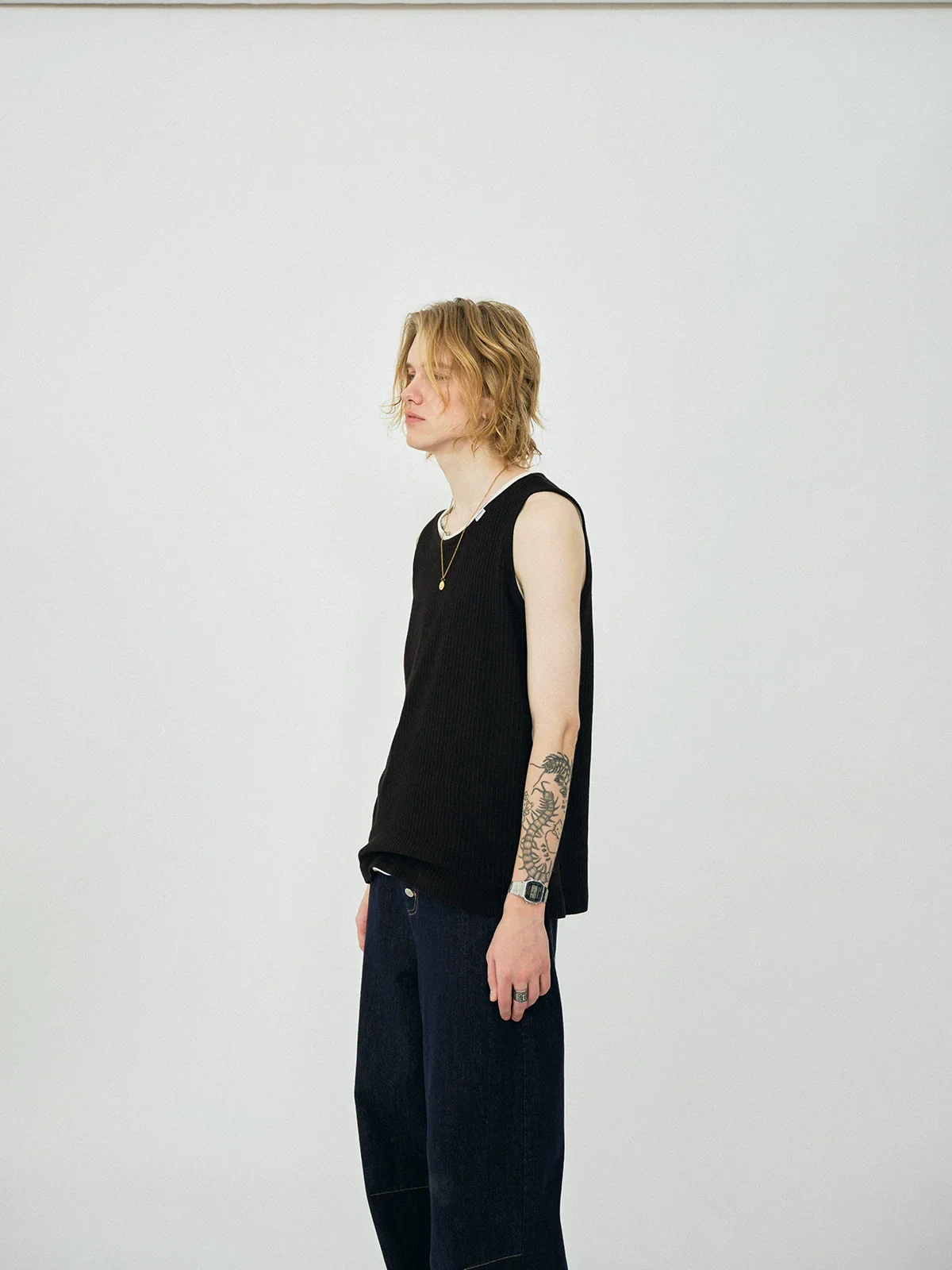 Ribbed Sleeveless Tank Top - Image 4