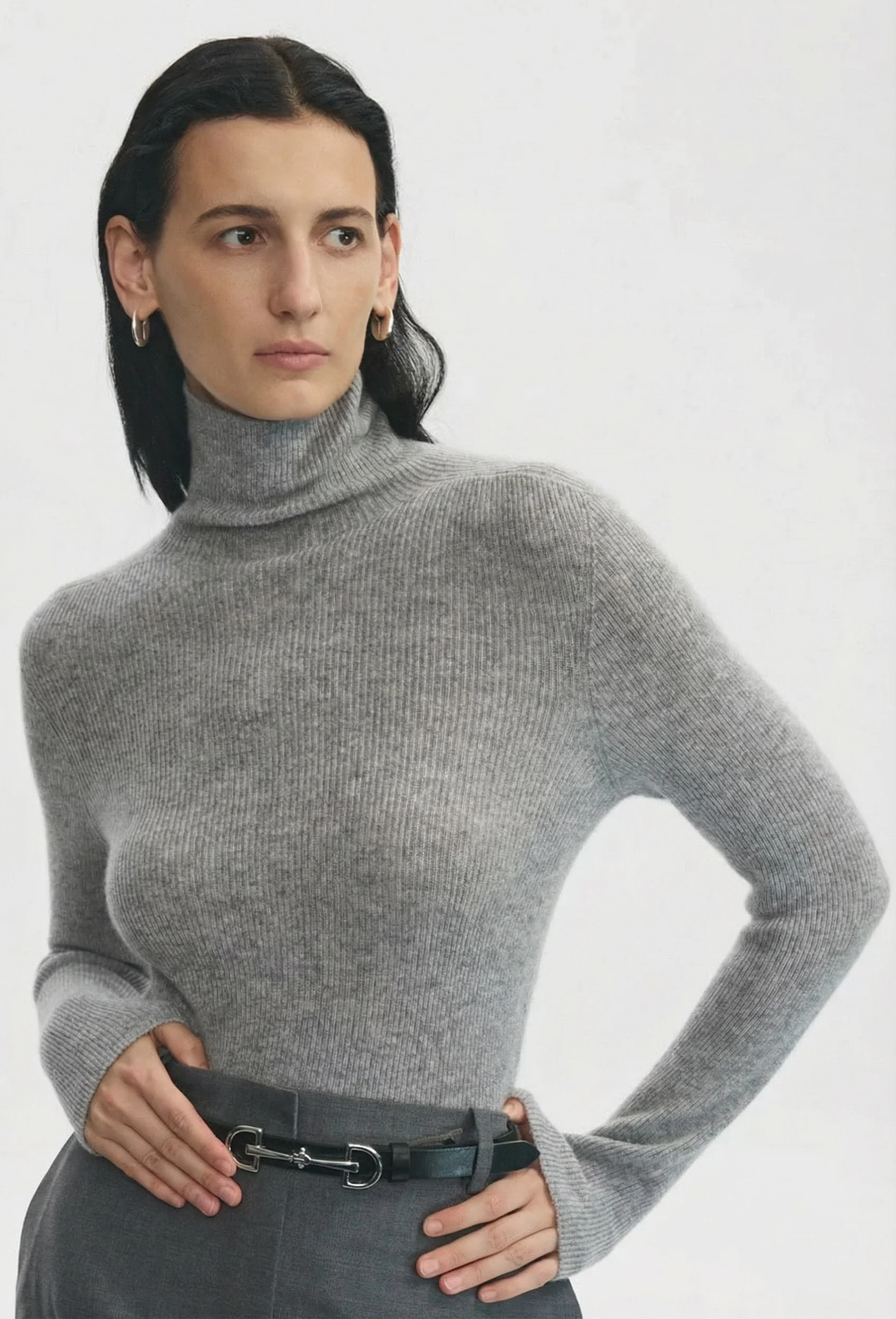 Ribbed Turtleneck Sweater