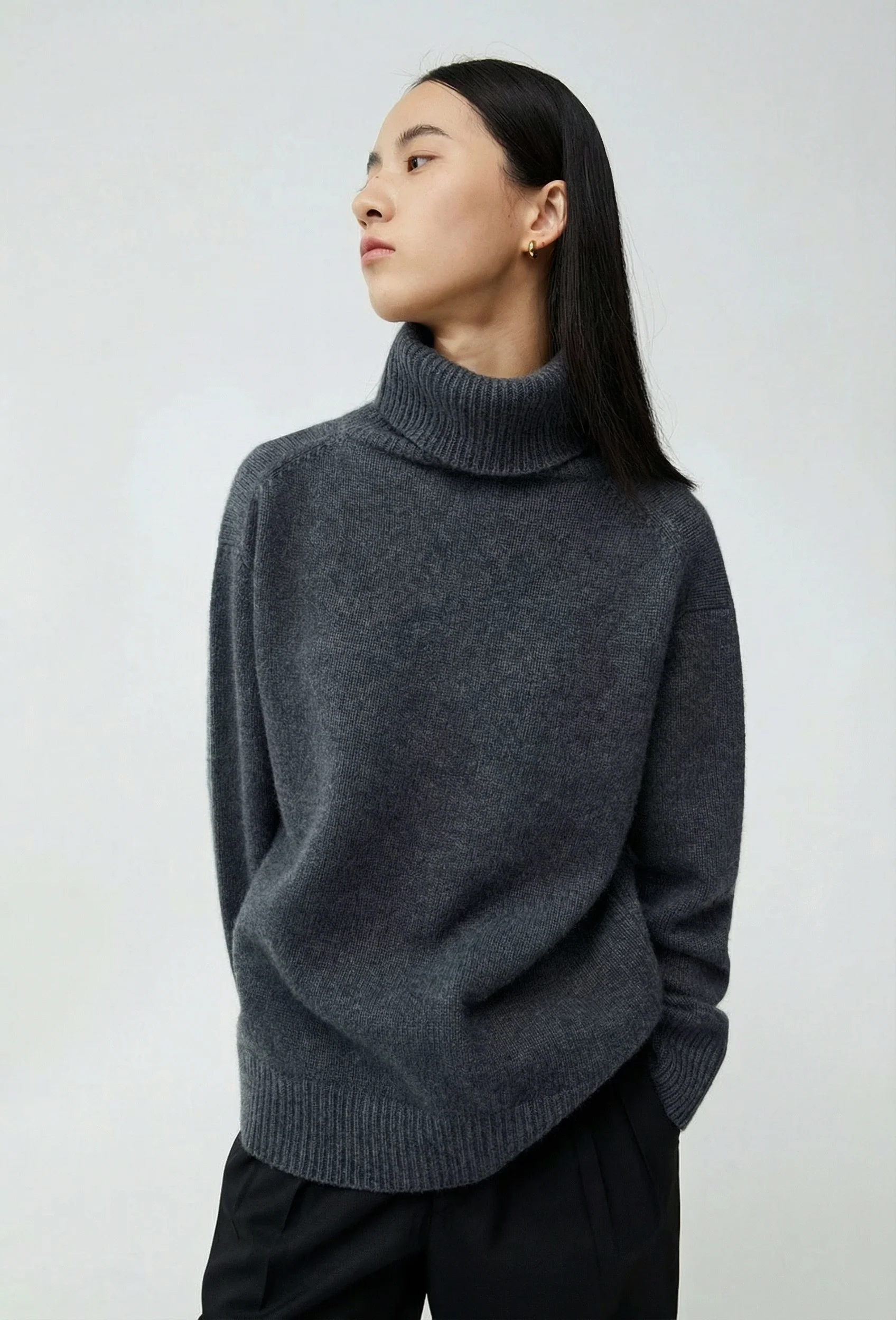 Ribbed Turtleneck Sweater