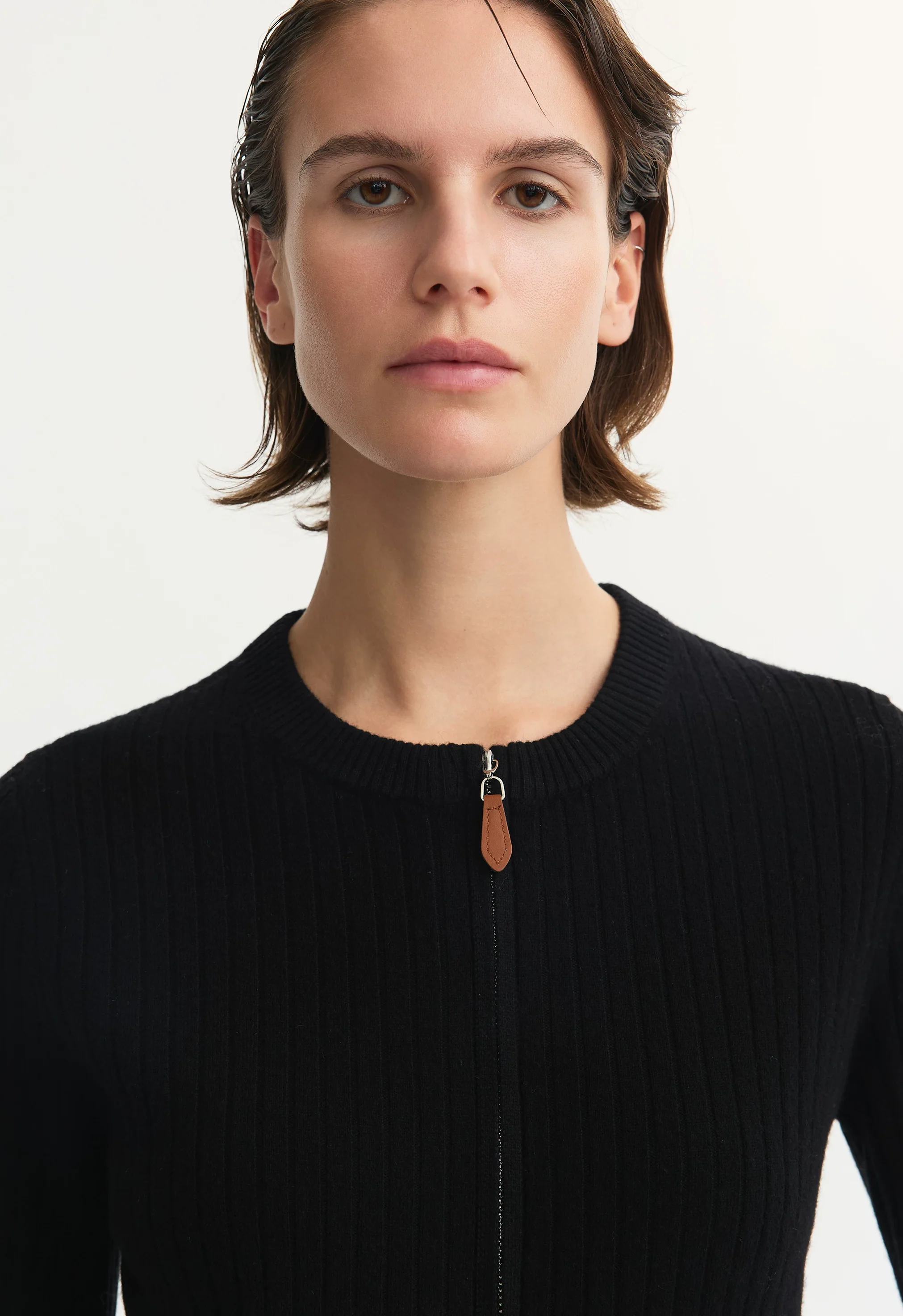 Ribbed Zip Cardigan - Image 2
