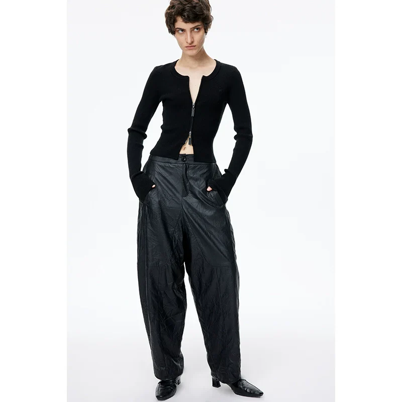 Ribbed Zip-Up Cardigan - Image 2
