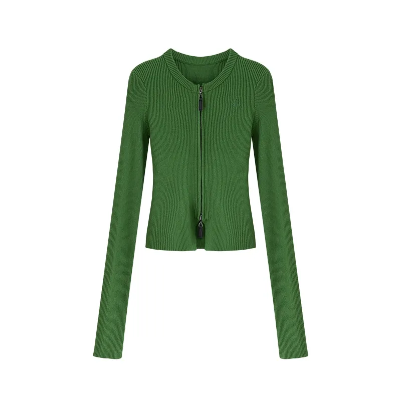Ribbed Zip-Up Cardigan - Image 6