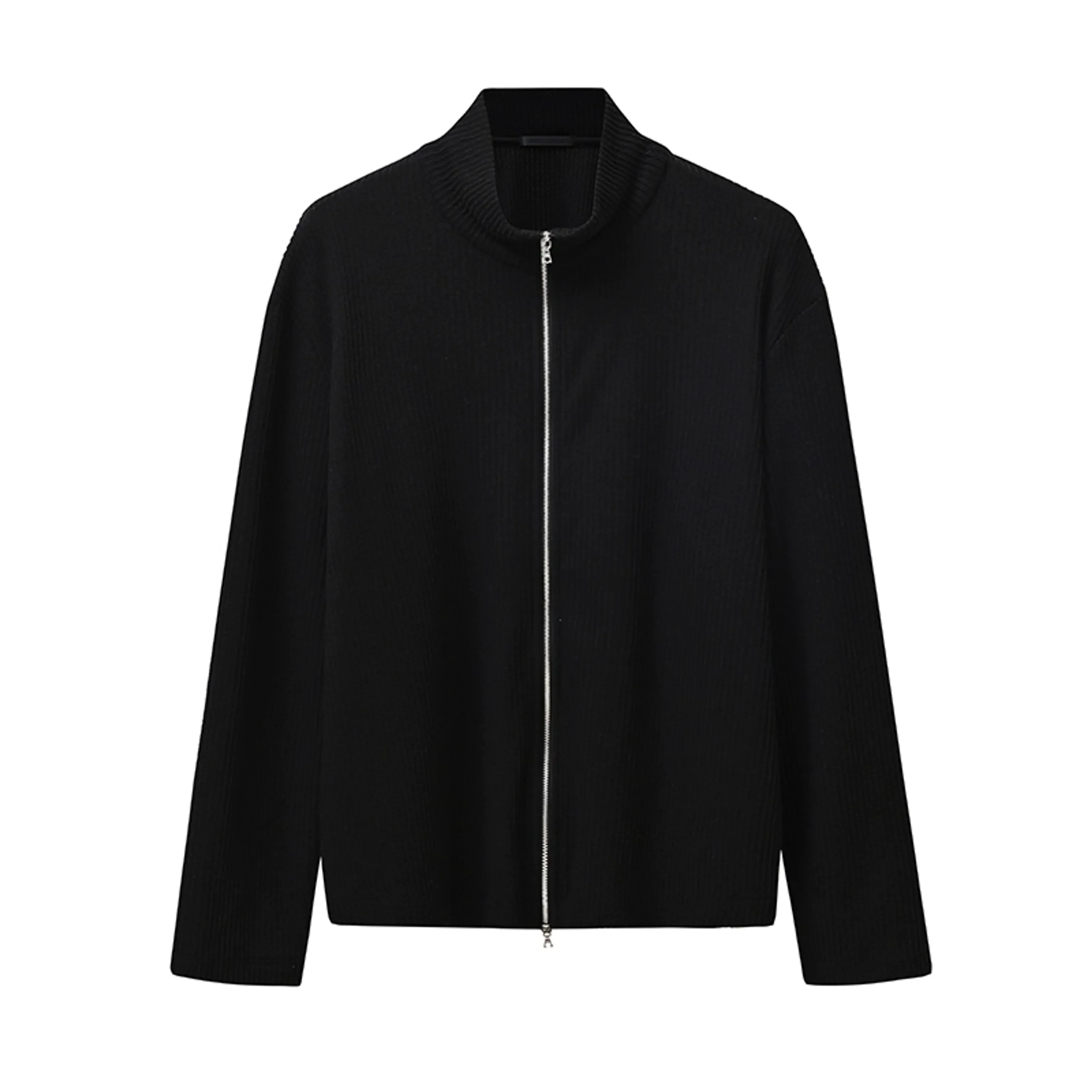 Ribbed Zip-Up Sweater - Image 6