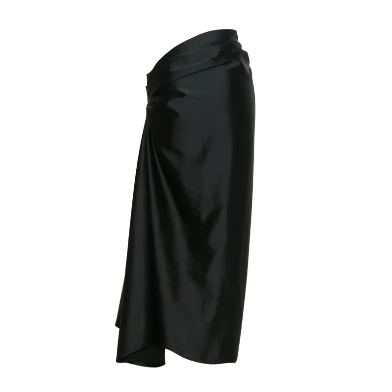 Rimless Black Draped Skirt - Image 5
