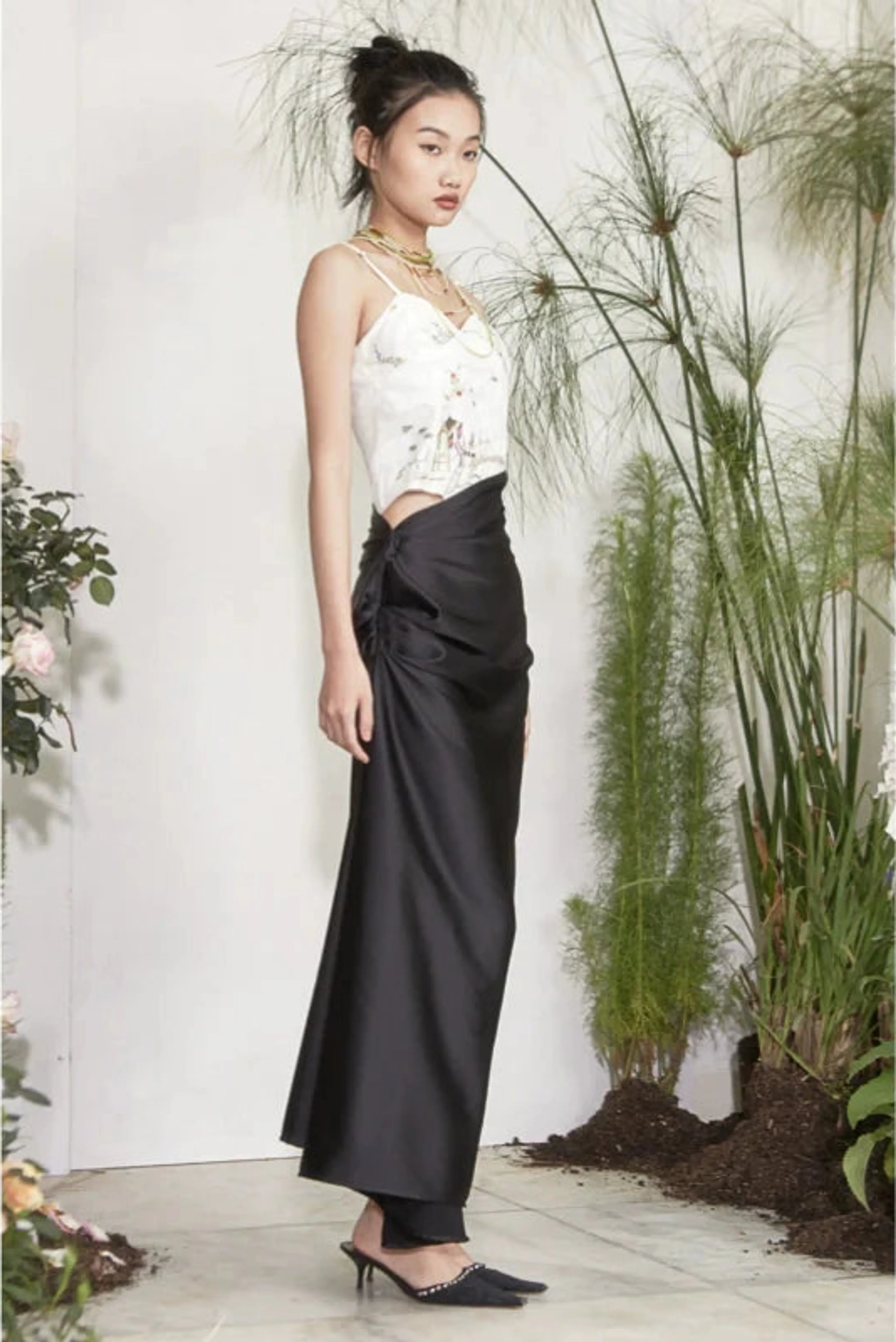 Rimless Black Draped Skirt - Image 8