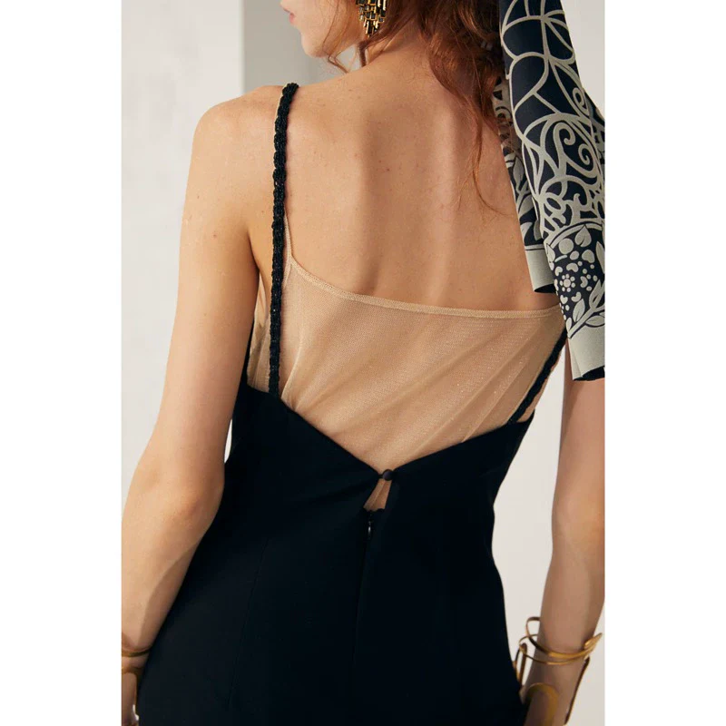 Rimless Crochet V-Neck Dress - Image 3
