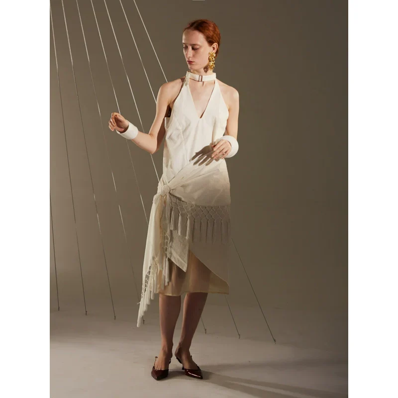 Rimless Pattern Halter Dress - Image 2