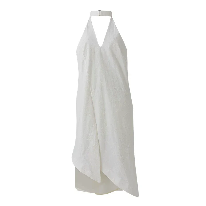 Rimless Pattern Halter Dress - Image 4