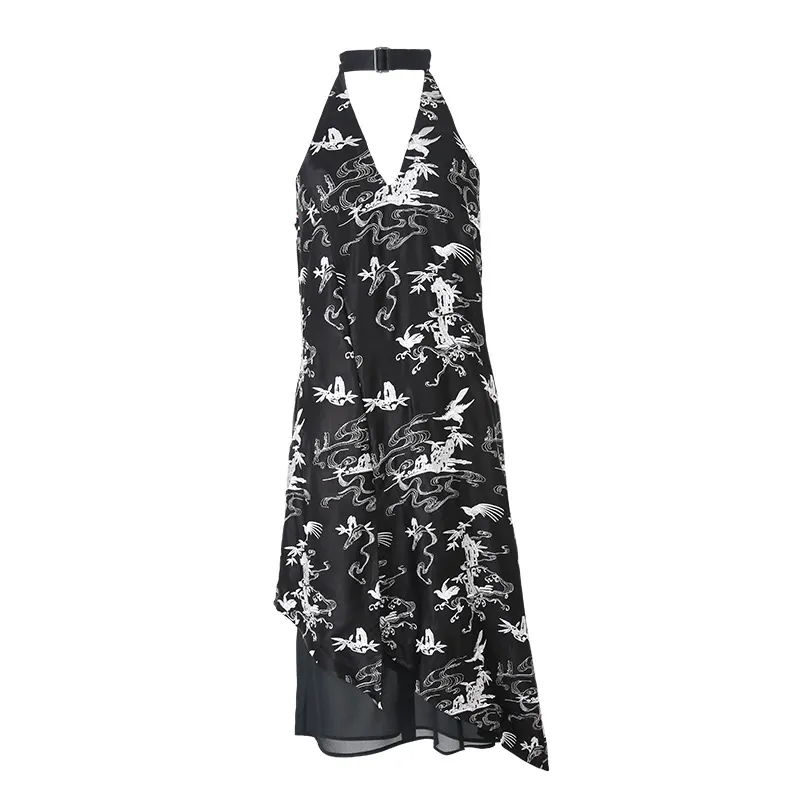 Rimless Pattern Halter Dress - Image 5