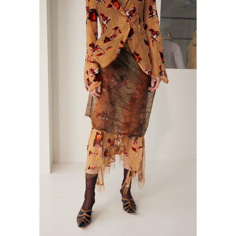 Rimless Sheer Floral Dress