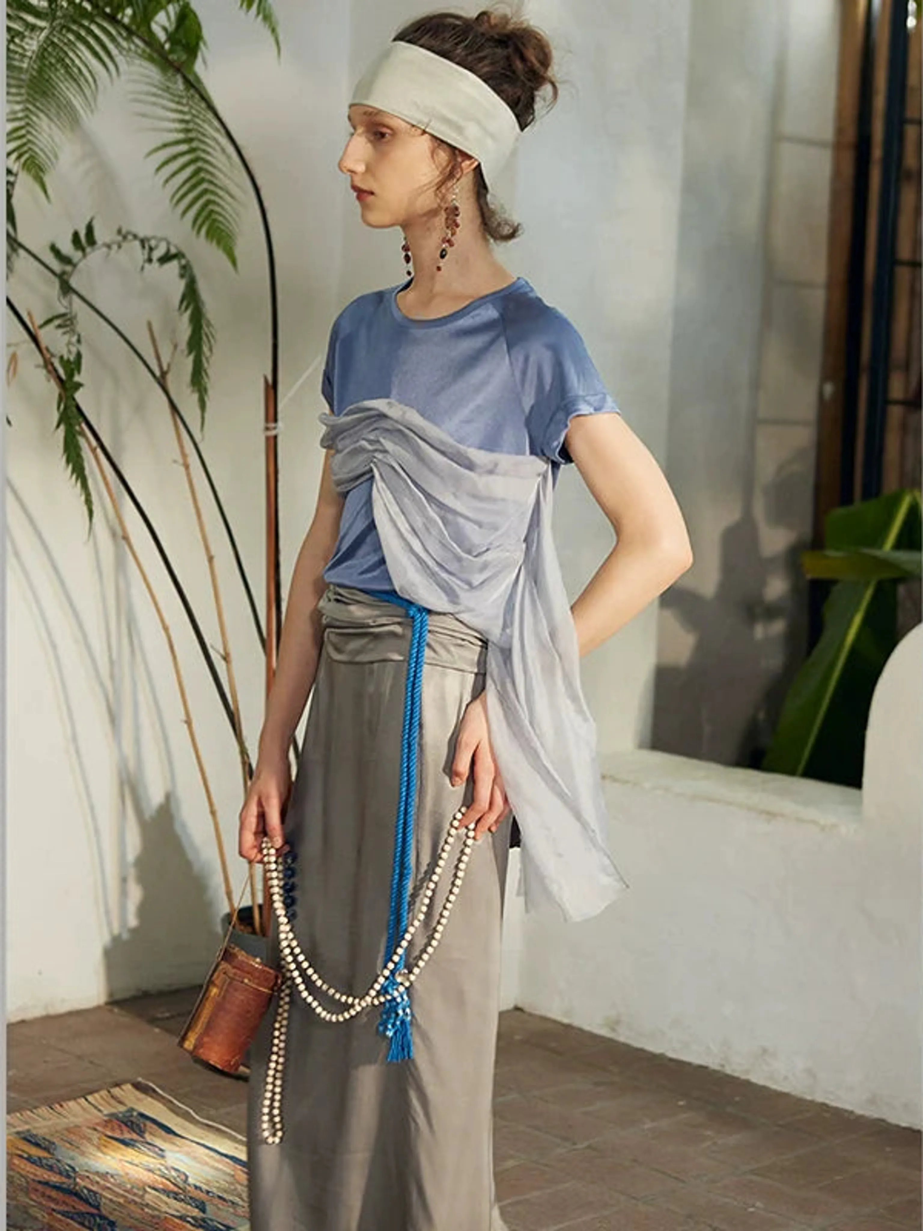 Rimless Silk Drape Top - Image 11