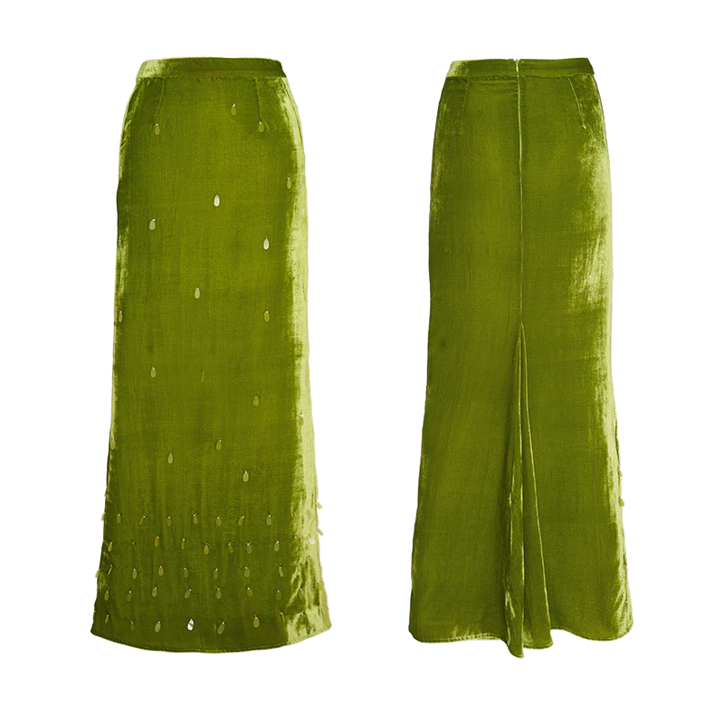 Rimless Velvet Skirt - Image 10
