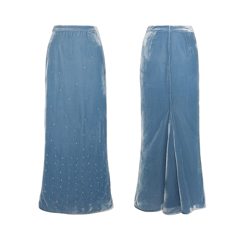 Rimless Velvet Skirt - Image 11