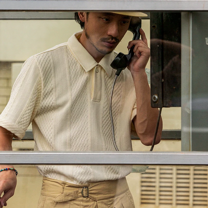 Ripple Jacquard Knit Polo - Image 5