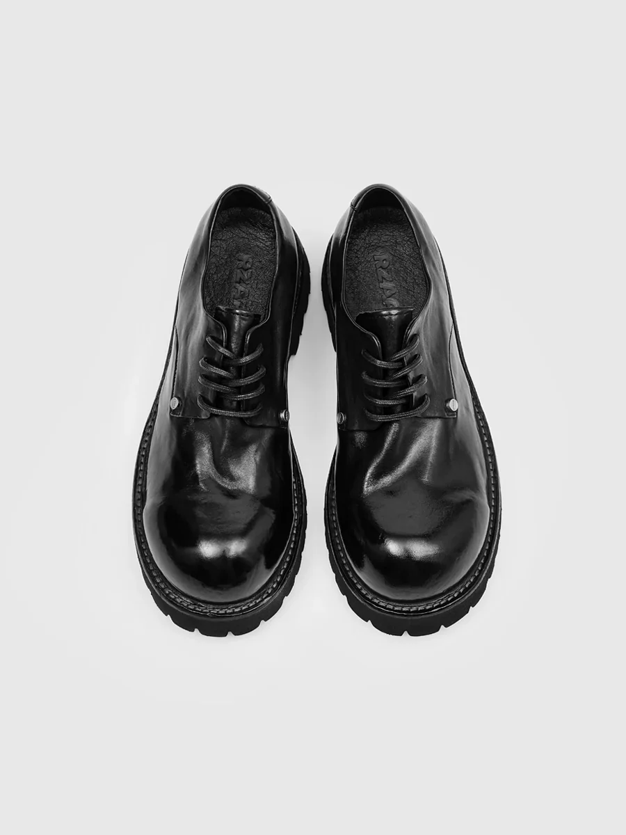 Rivet Derby Leather Shoes - Image 4