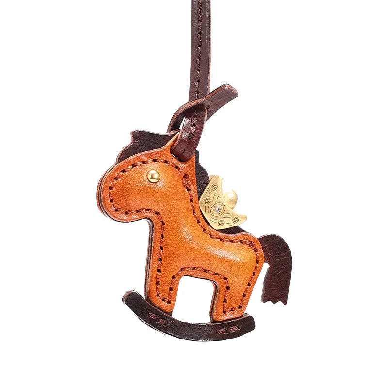 Rocking Horse Leather Keychain - Image 2