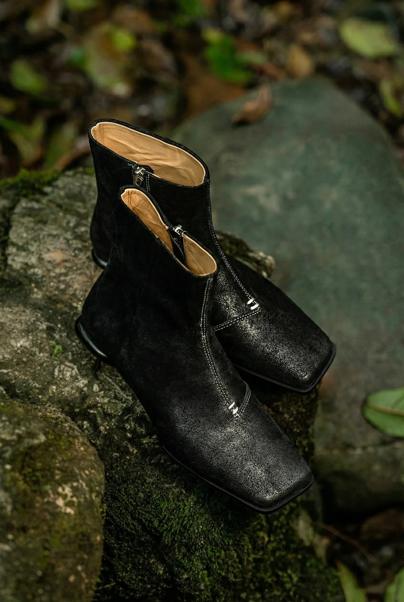 Roman Embossed Ankle Boots - Image 5
