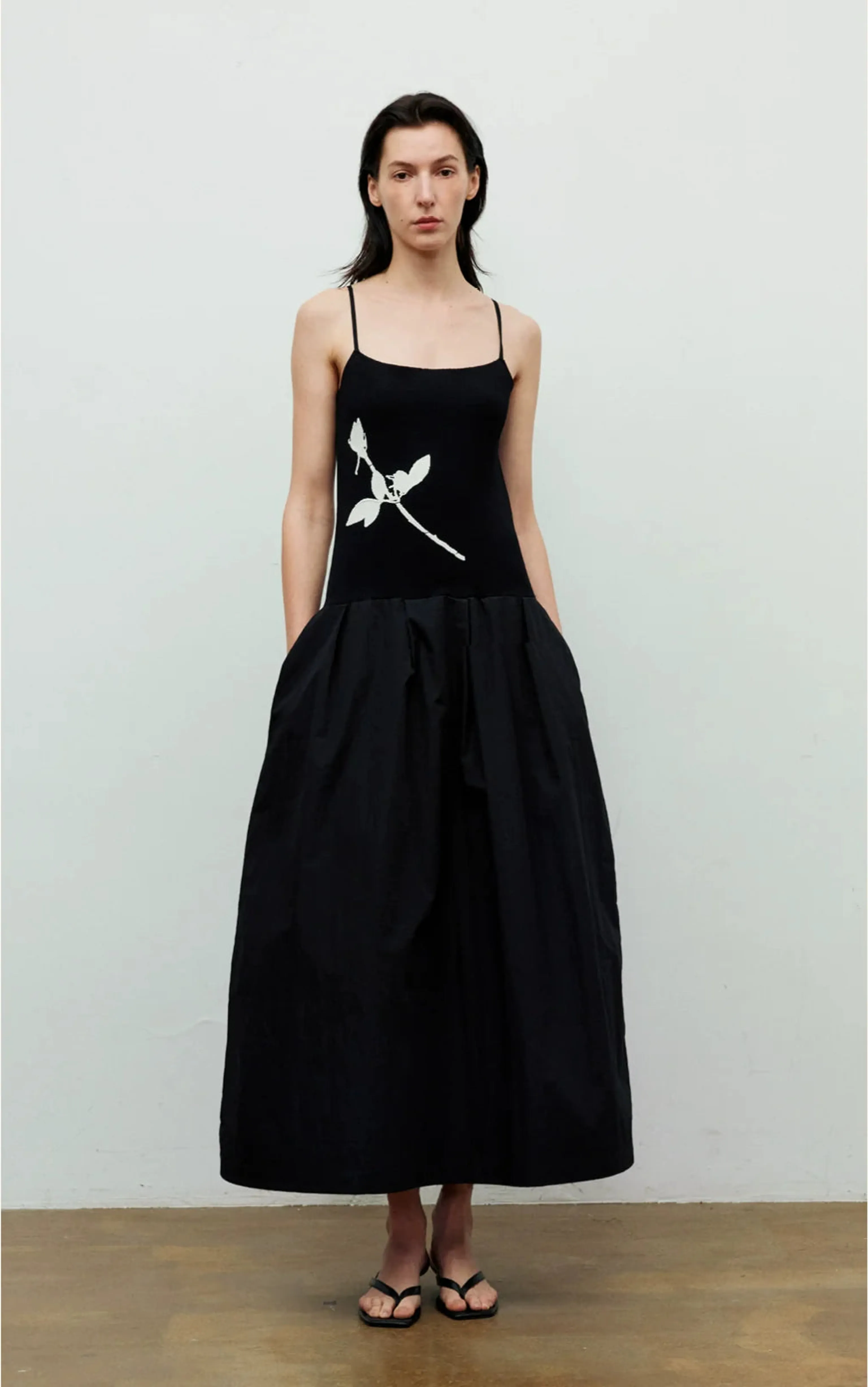 Rose Jacquard Sling Dress - Image 5