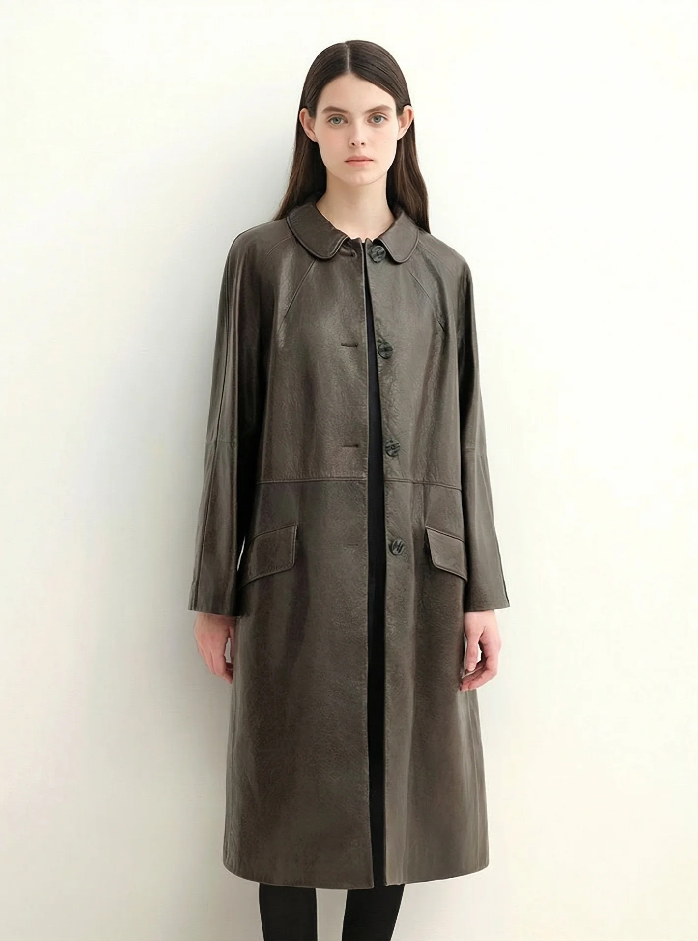 Rounded Collar Coat - Image 5