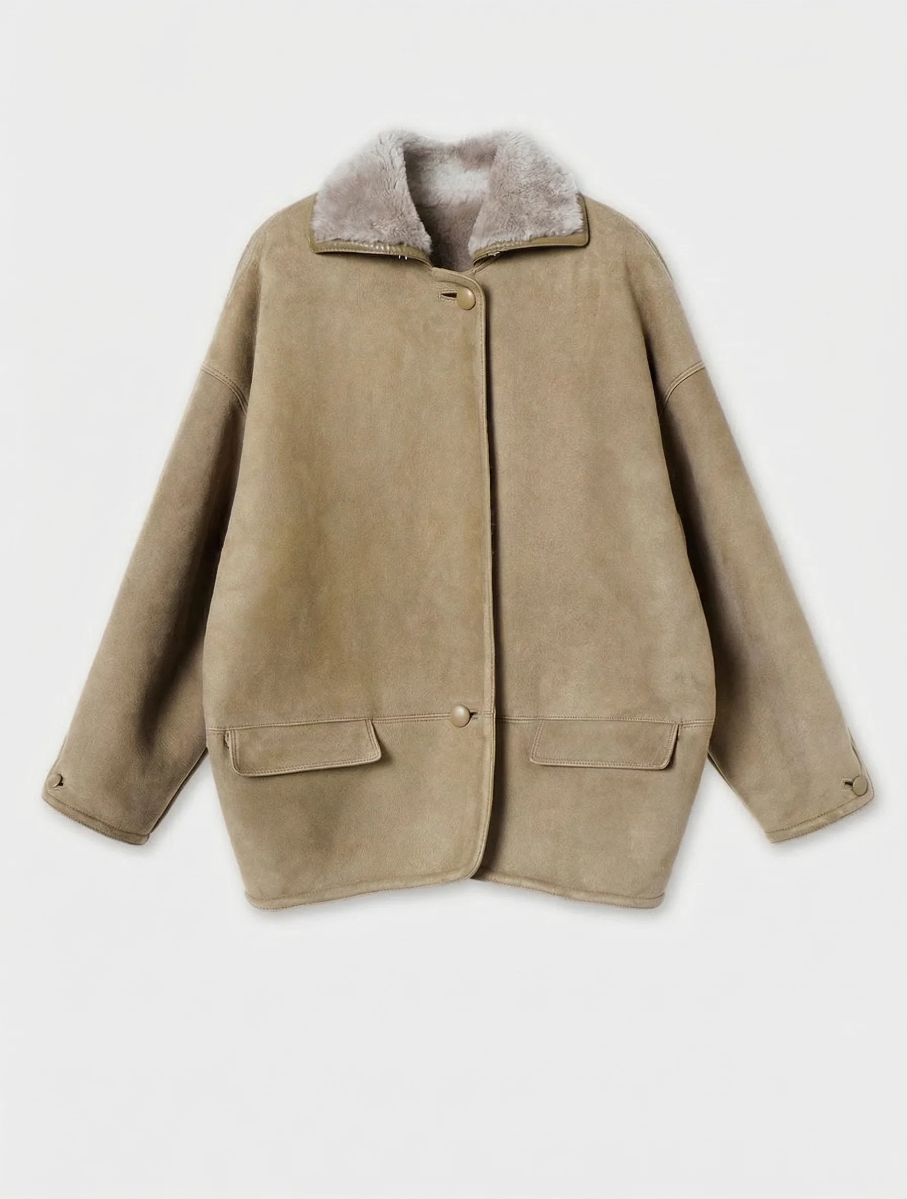 Rounded Merino Shearling Jacket