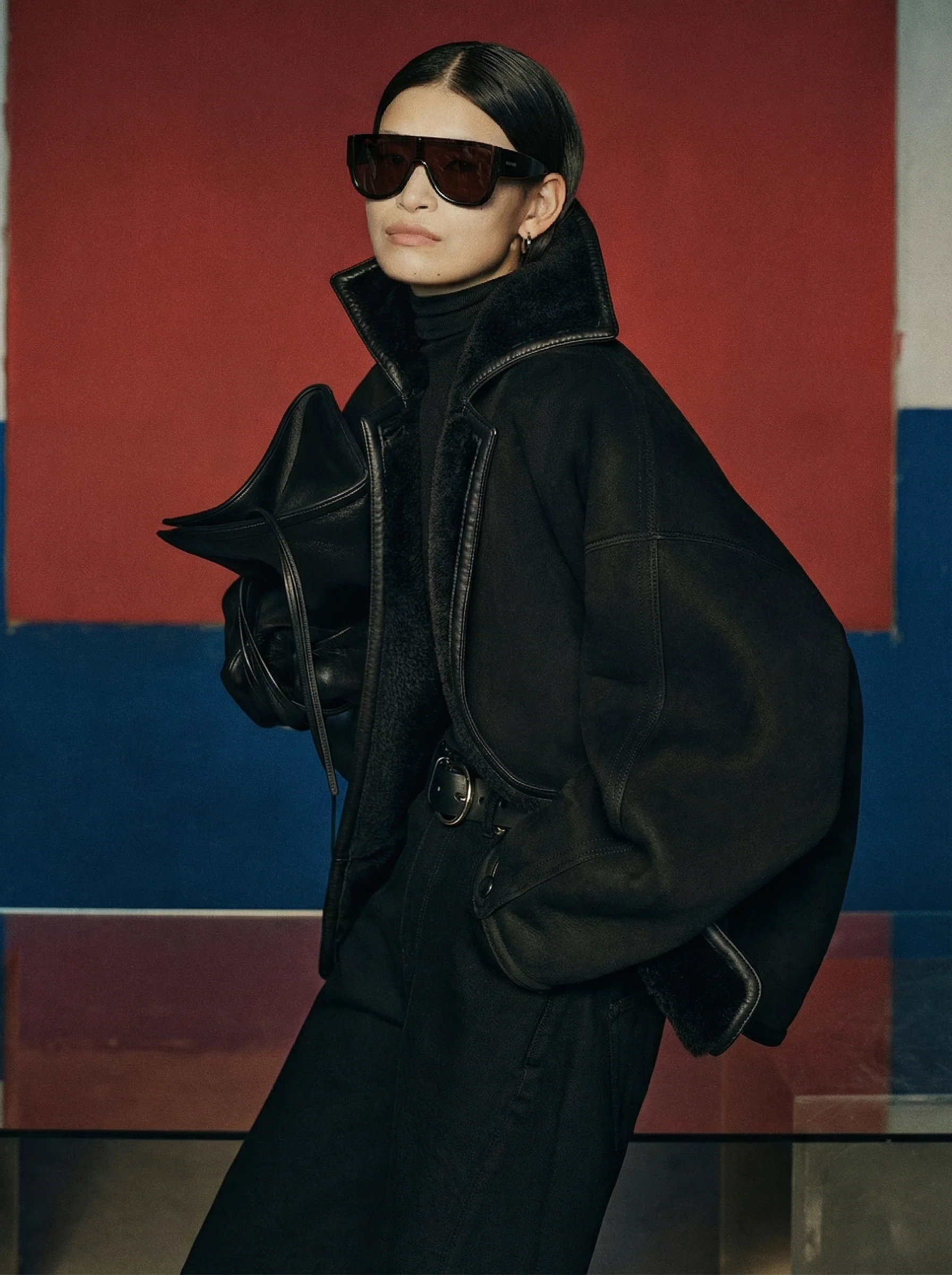 Rounded Merino Shearling Jacket - Image 3