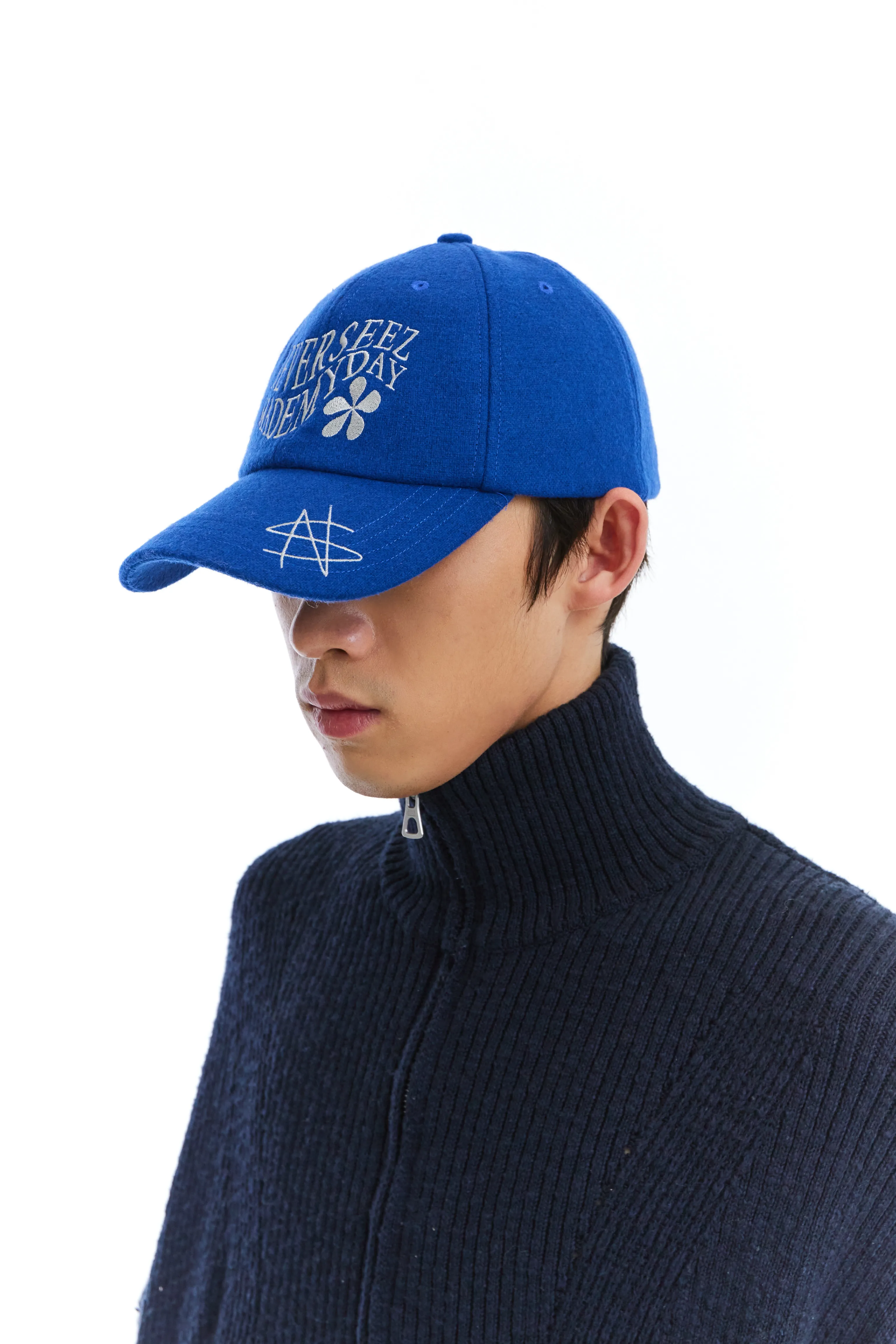 Royal Blue Embroidered Baseball Cap - Image 3
