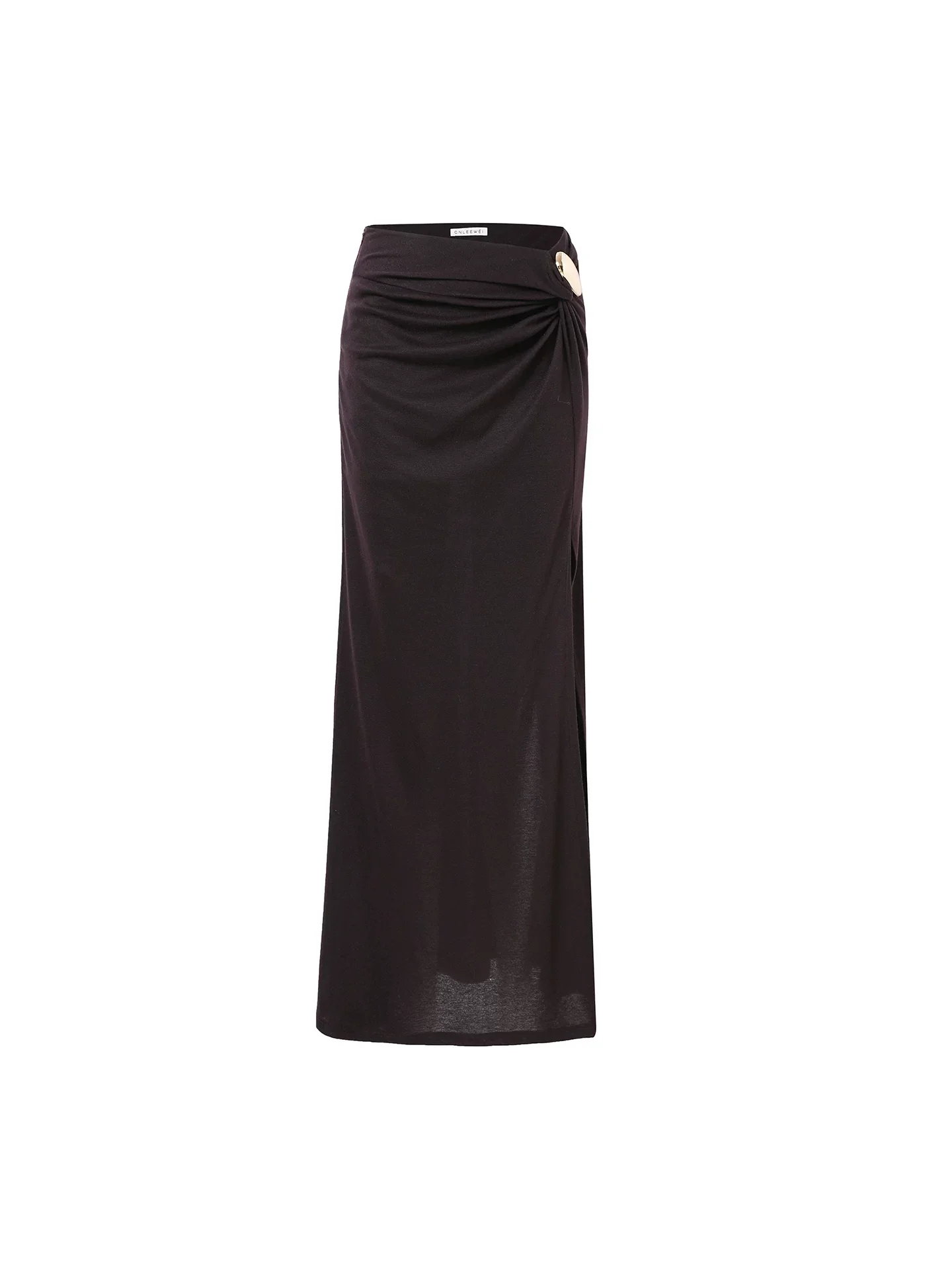 Ruched Hardware Maxi Skirt - Image 2
