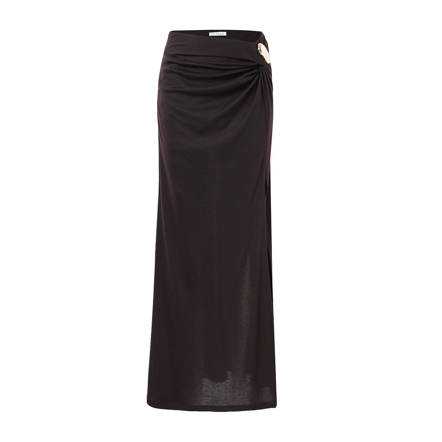 Ruched Hardware Maxi Skirt - Image 3