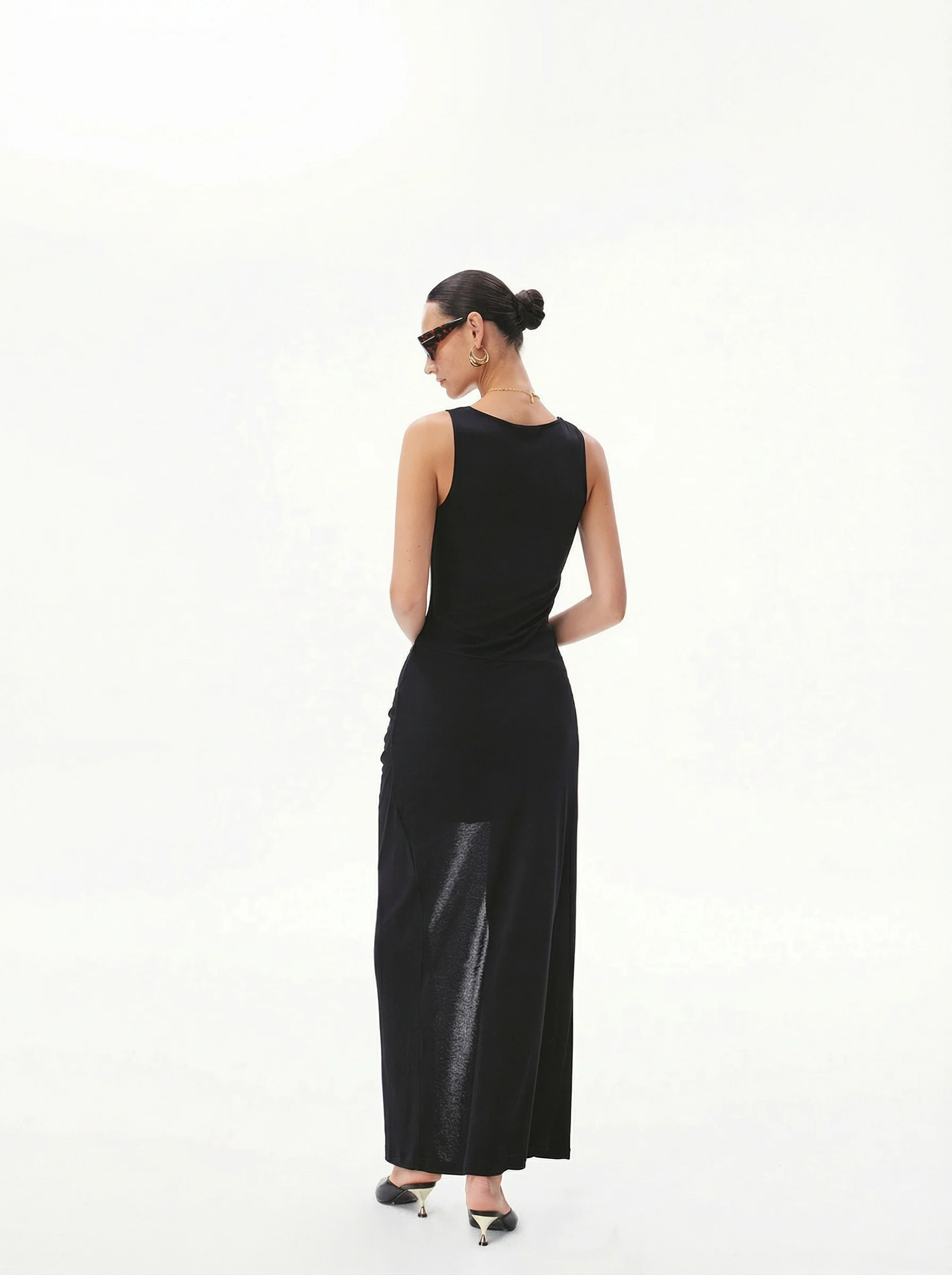 Ruched Lace Maxi Dress - Image 5