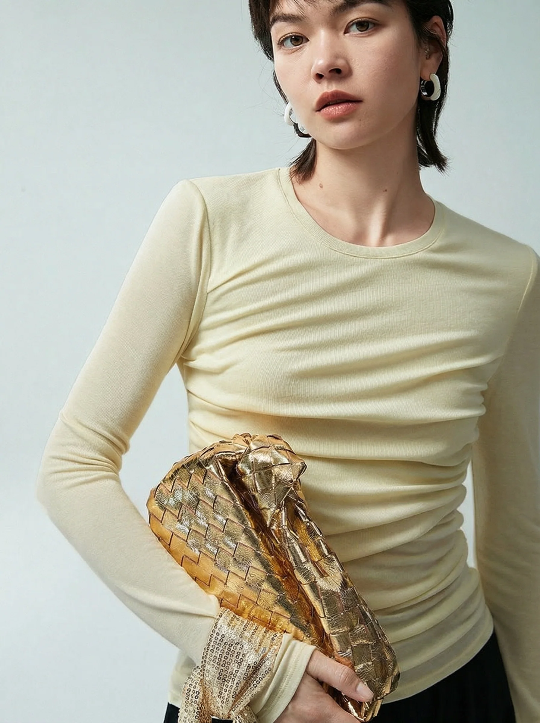 Ruched Long Sleeve Top - Image 5