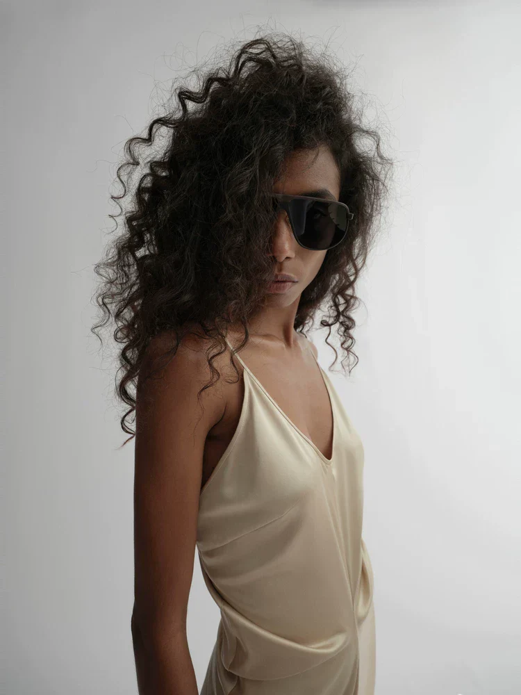 Ruched Mulberry Silk Maxi Dress - Image 4