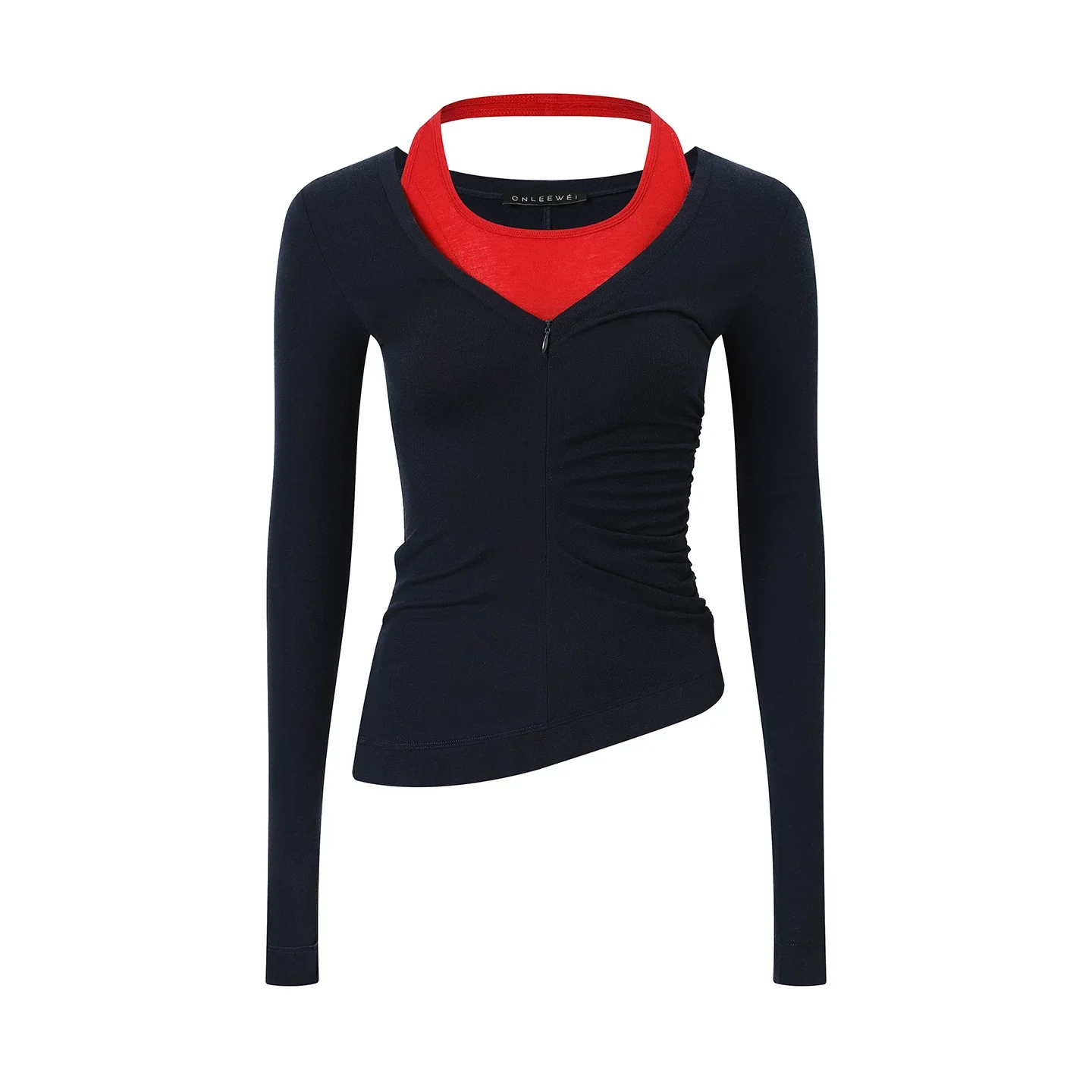 Ruched Zip Halter Top - Image 6