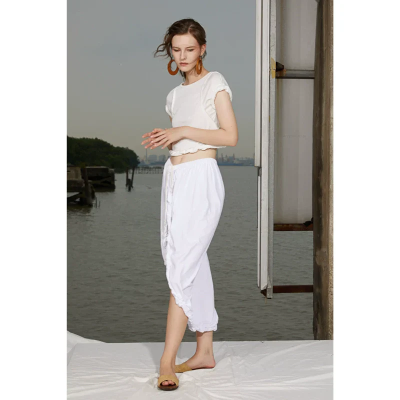 Ruffled Knit White Ensemble - Image 2