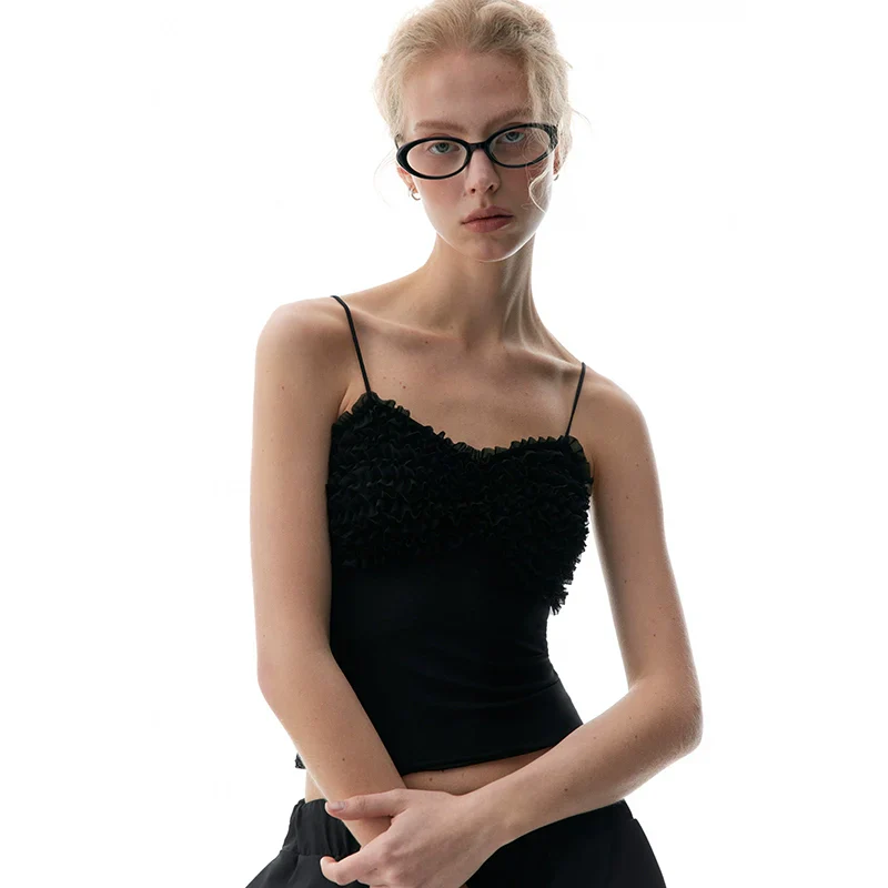 Ruffled Spaghetti Strap Camisole - Image 3