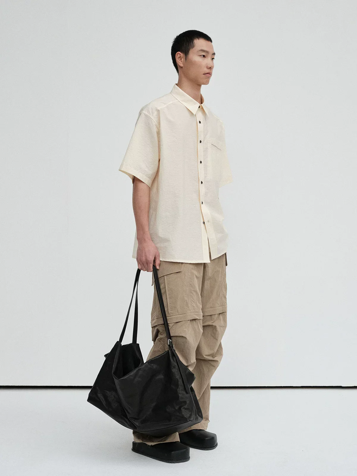 Salt-Shrunk Pima Blend Short-Sleeve Shirt