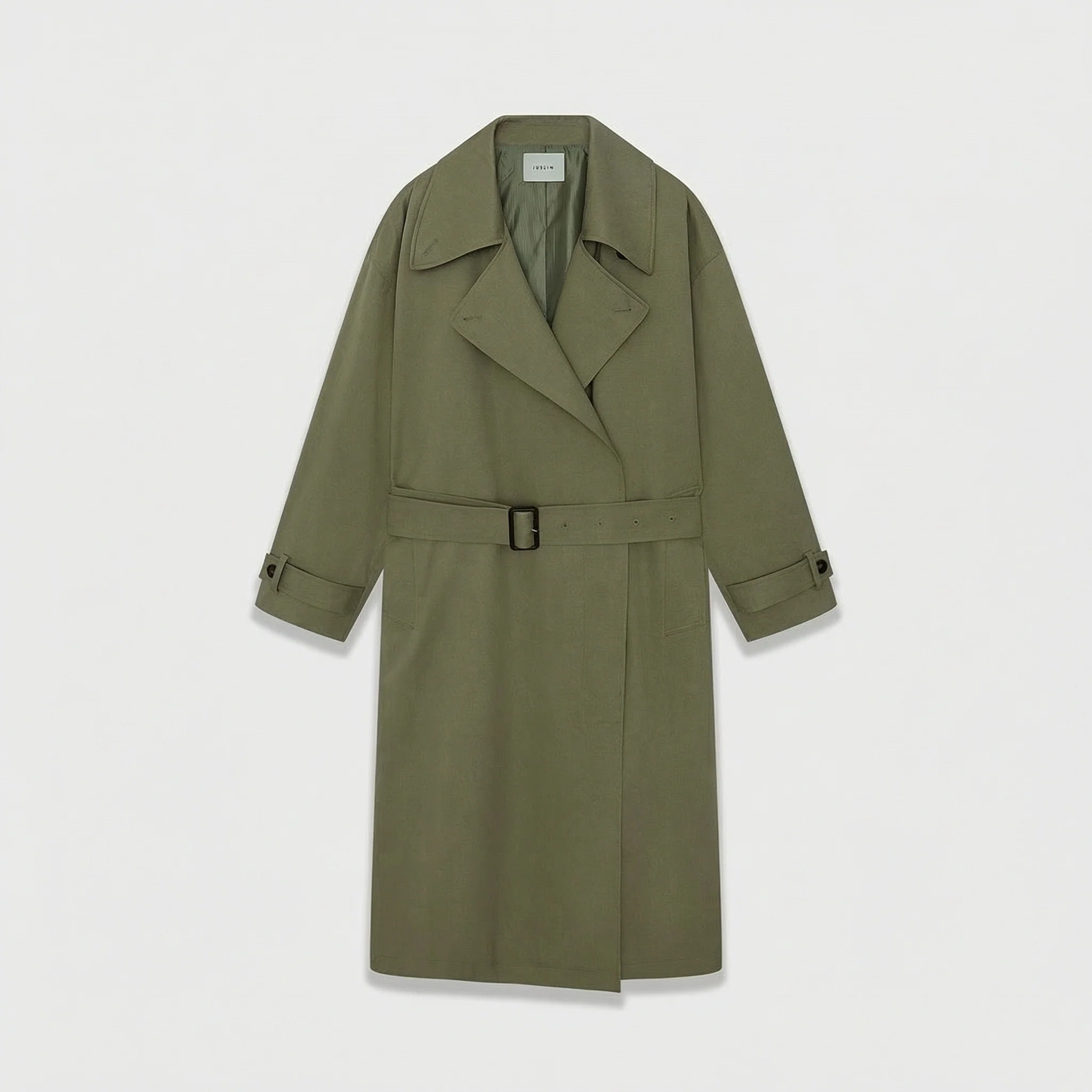 Sand-Washed Tencel-Cotton Trench Coat - Image 5