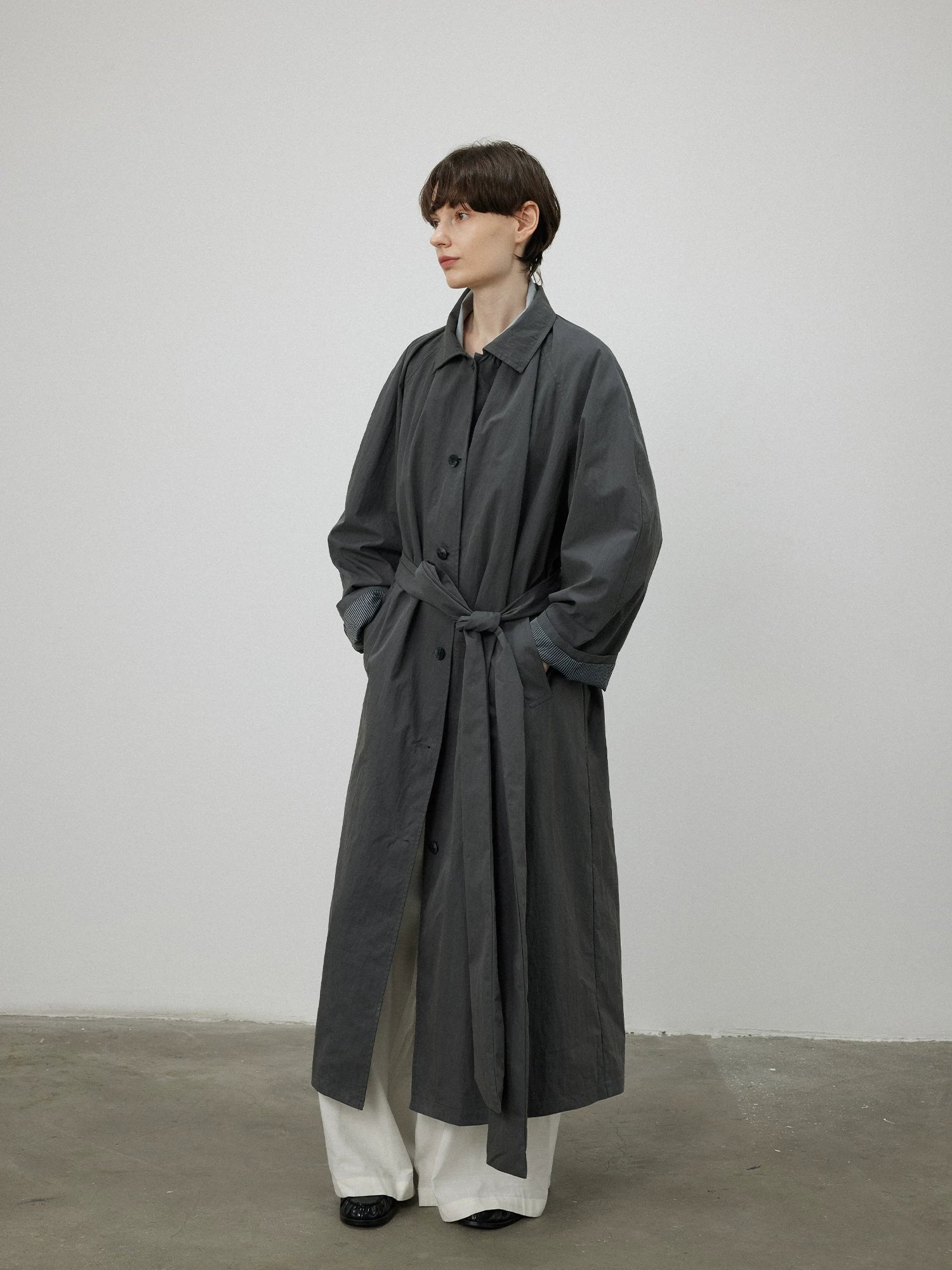 Sandwashed Belted Trench - Image 5