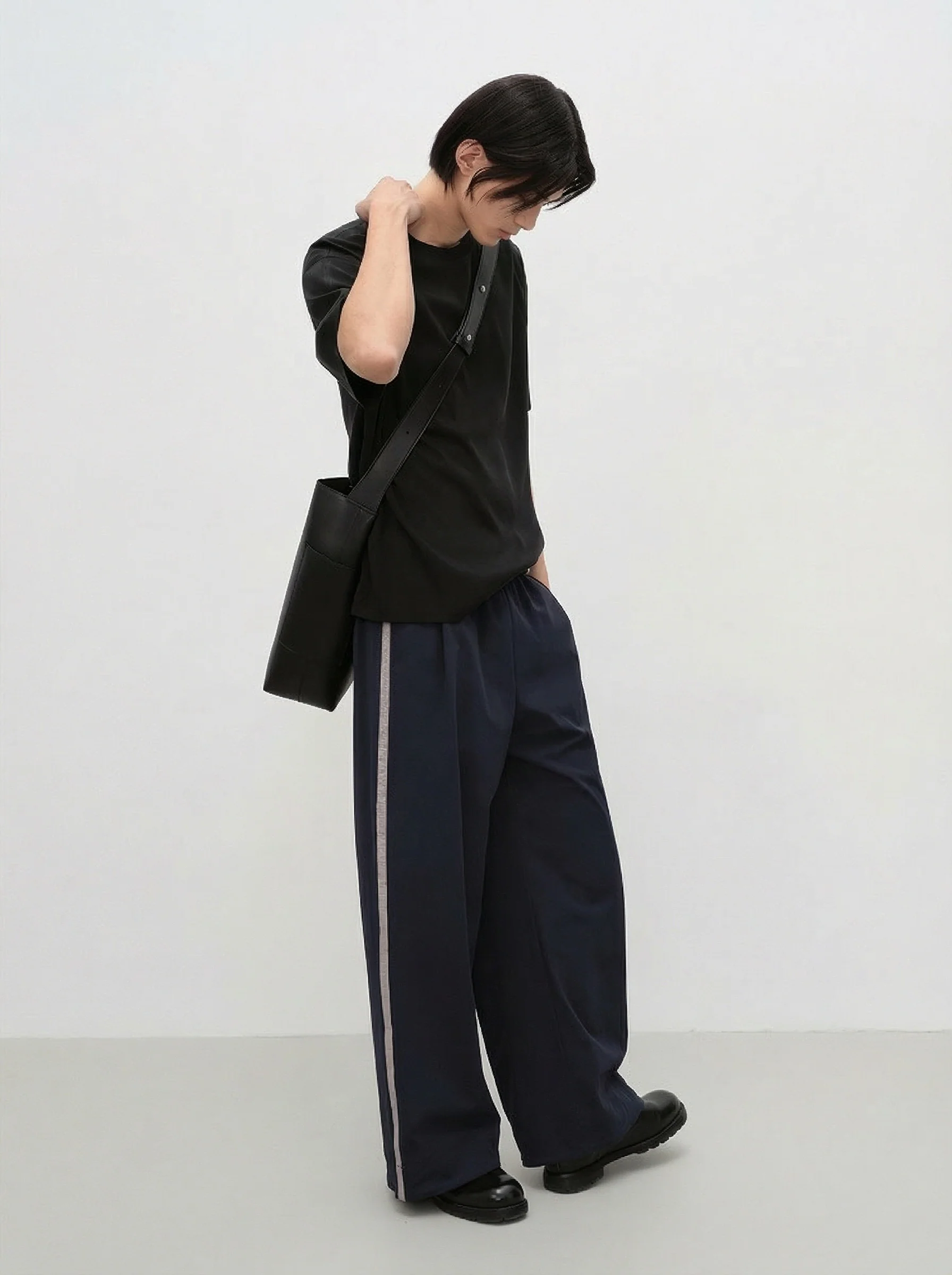 Sapphire Side-Stripe Wide-Leg Trousers - Image 3
